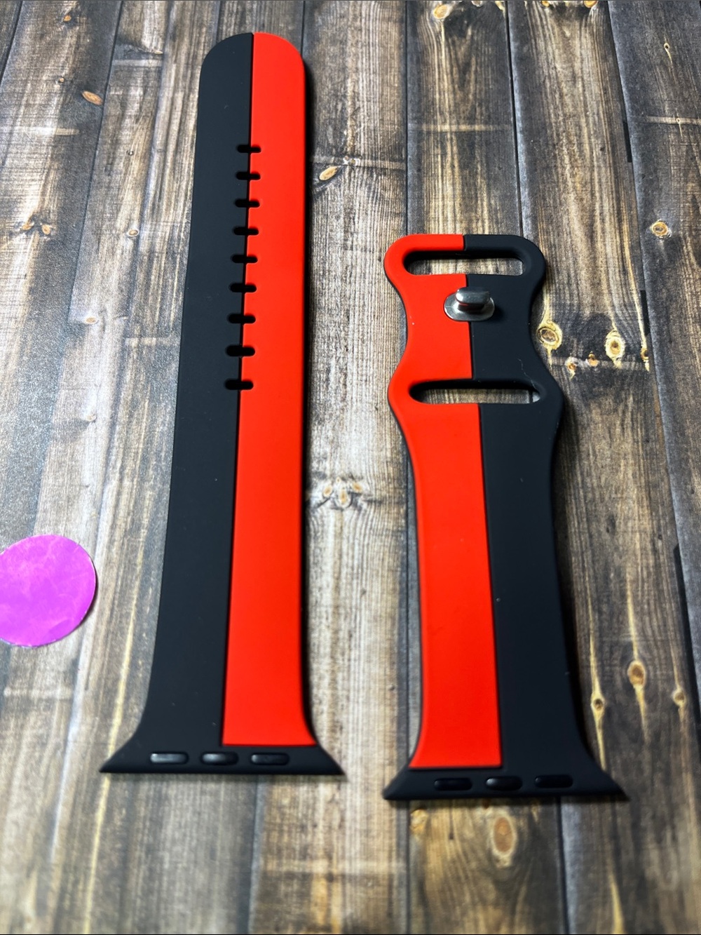 5for$10 Black And Red Silicone 38mm/40mm/41mm Apple Watchband Accessories